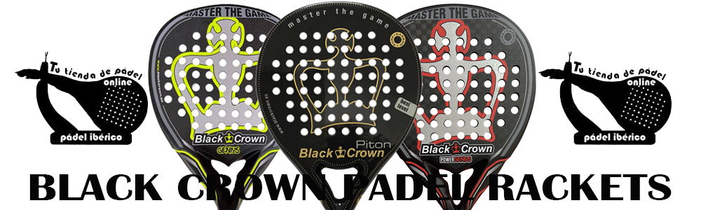 Black crown padel rackets