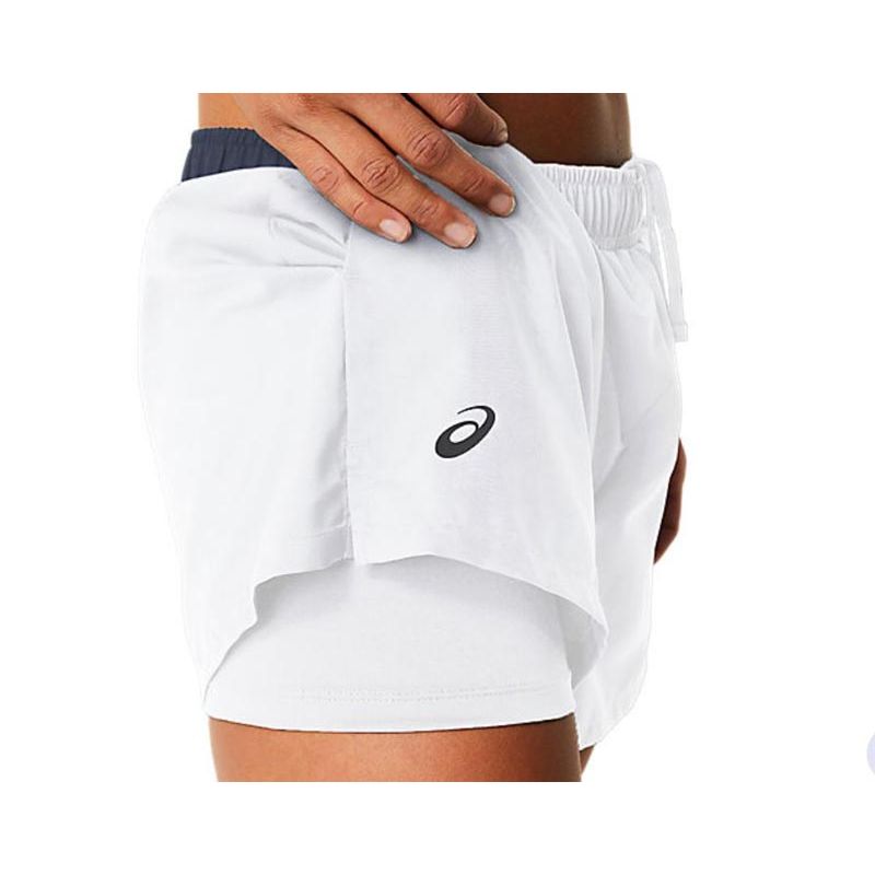 asics white shorts