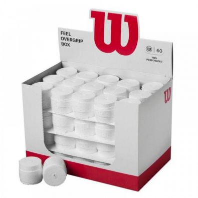 RACCHETTA CONFEZIONE 60 OVERGRIPS WILSON PERFORATI
