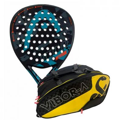 PACK HEAD GRAPHENE ATTITUDE 2023 + PALETERO VÍBORA BLACK MAMBA PRO NEGRO