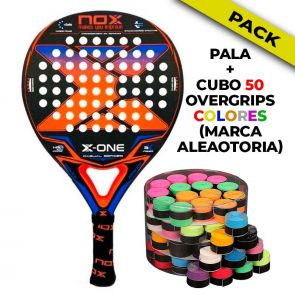 PACK NOX X-ONE EVO COLOURS + CUBO 50 OVERGRIPS PRIMERAS MARCAS