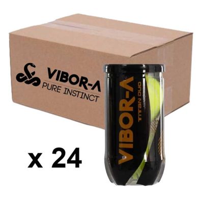 KARTON MIT 24 DOSEN À 2 VIBORA TITAN DUO PADELBÄLLE
