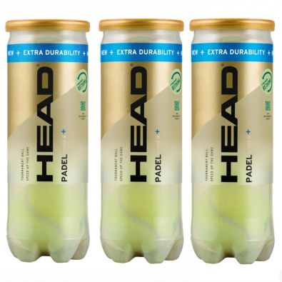 PACK MIT 3 RÖHREN VON HEAD PADEL PRO S BÄLLEN