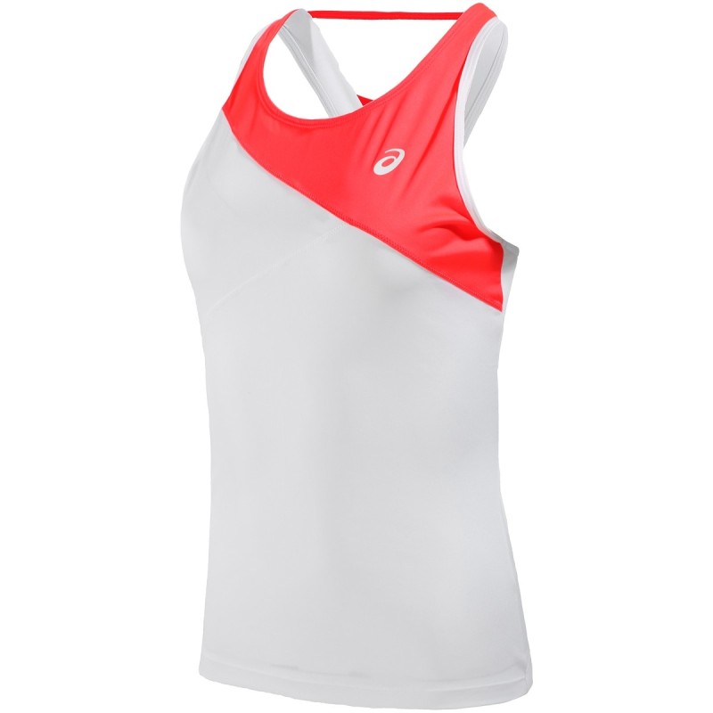 ASICS CLUB W TANK BRILLIAN WHITE/DIVA PINK