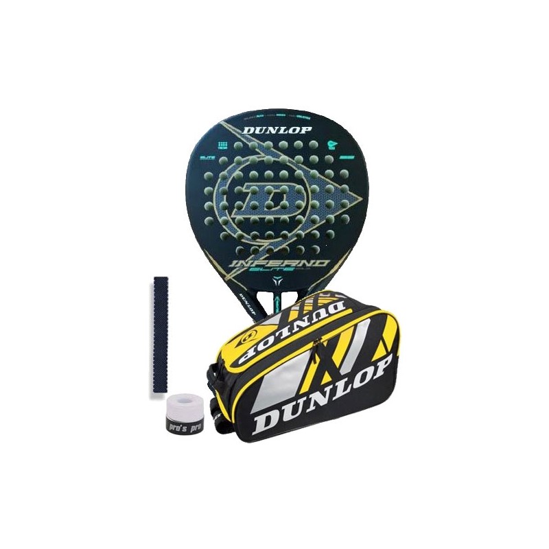 PACK DUNLOP INFERNO ELITE GOLD + PALETERO DUNLOP PRO SERIES