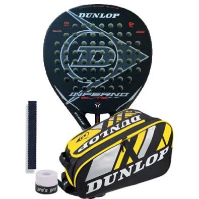 PACK DUNLOP INFERNO ELITE SILVER + PALETERO DUNLOP PRO SERIES