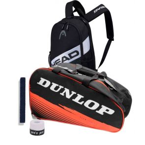 PACK DUNLOP CLUB THERMO BLACK RED + MOCHILA HEAD ELITE BACKPACK BKWH